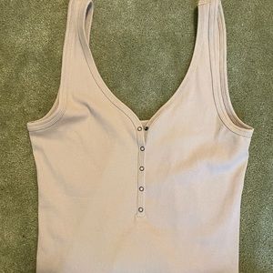 Abercrombie cropped Henley tank